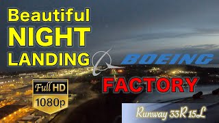 Night Landing | Paine Field | Boeing Factory | KPAE | WA | Cessna 172 | VLOG