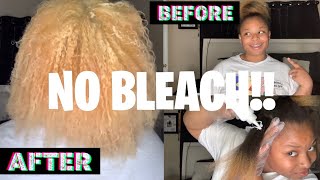 HOW TO GET BLONDE HAIR AT HOME WITHOUT BLEACH🤯