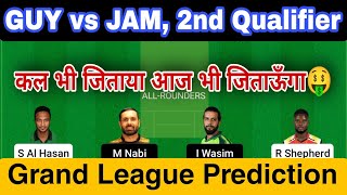 GUY vs JAM Today Match Dream11 Prediction, JAM vs GUY Dream11 Team, guy vs jam dream11 gl picks