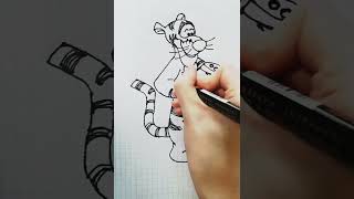 How to draw Tigger from the cartoon "Winnie the Pooh and his friends", step by step, is EASY.