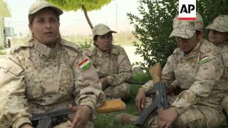 Elite unit of women Kurdish Peshmerga fighters train in northern Iraq