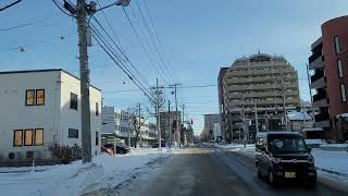 札幌市中央区南14西18～行啓通～東屯田通交差点　ドライブ　2025年1月