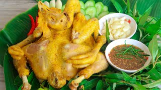 Món ngon ngày tết - Cách làm GÀ HẤP MUỐI SẢ nguyên con, không dùng nước, ai ăn cũng mê