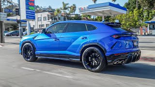 Blue Lambo Urus with Forged Carbon Kit, Sarkis gets Killed by a Urus.