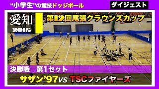 【ドッジボール】第12回尾張クラウンズカップ 決勝戦(1set) サザン’97 vs TSCファイヤーズ