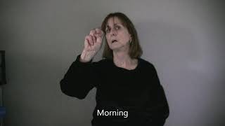 ASL 1 Unit 6 Sign for "Morning" including fingerspelling