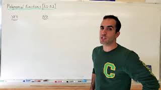 3.1 Intro to Polynomial Functions (Grade 12 University MHF4U)