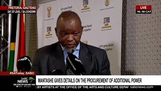 Minister Mantashe briefs media on latest developments in energy sector