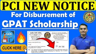 GPAT FELLOWSHIP BREAKING NEWS 😍🎯GPAT SCHOLARSHIP UPDATE #GPAT_FellowshipNews #pcinews #gpatnews #gdc