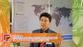 Leo Zang (Wanhua BorsodChem, Budapest, Hungary) about the 5th Poluyrethanex-2013 Exhibition