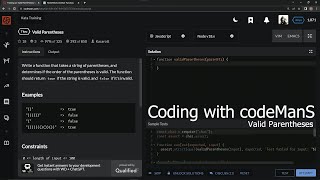 Codewars 7 kyu Valid Parentheses Javascript