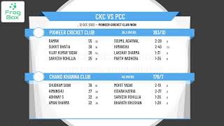 DM DDCA League - Open Age 2022 - Round 1 - Chand Khanna Club v Pioneer Cricket Club