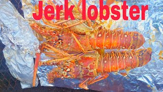 The best Jerk lobster 🦞 jamaican style with  friends  and family  so much fun .