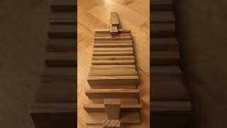 Kapla domino Trick for chainreaction #shorts #chainreaction #kapla #satisfying #domino #planks #👍👍
