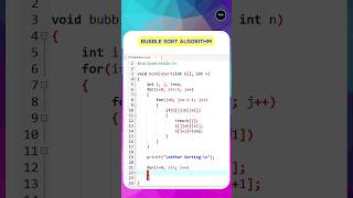 Bubble Sort Algorithm #dsa #cprogramming #cprogramminglanguage #dsalgo #sort #bubblesort #algorithm