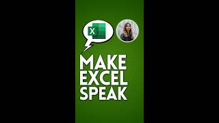 Make Excel SPEAK | Excel Trick #Shorts