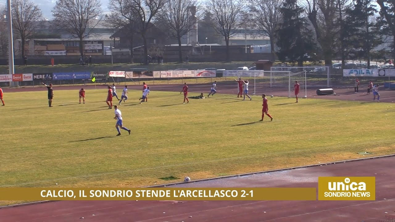 Calcio, Il Sondrio Stende L'Arcellasco 2-1 - YouTube