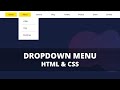 How To Create Drop Down Menu Using HTML And CSS | HTML CSS Website Tutorials