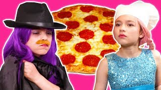 PRINCESS PIZZA PARTY 🍕 Malice Pranks Lilliana With Cheese! - Princesses In Real Life | Kiddyzuzaa