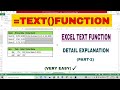 =TEXT FUNCTION Detail Explanation (Part-2) | Excel Text Function | SHIVAM EDUCATION WORLD