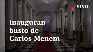 EN VIVO| Inauguran Busto de Carlos Menem en la Casa Rosada