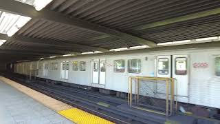 A Westbound Bombardier T1 TTC Subway Train on line 2 Arriving \u0026 Departing Old Mill Stn 7/30/2023