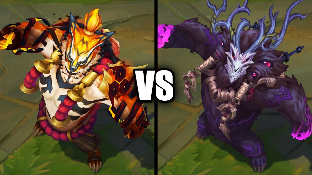 Inkshadow Volibear Vs Thousand Pierced Volibear Skins Comparison ...