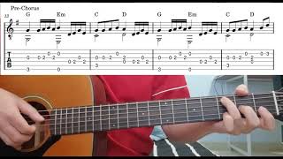 Take Me To Your Heart (吻別) - Easy Fingerstyle Guitar Playthrough Tutorial Lesson With Tabs