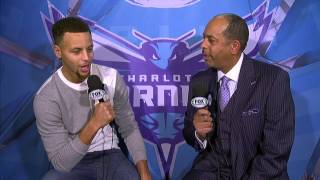 Stephen Curry Interviews Father Dell in Charlotte