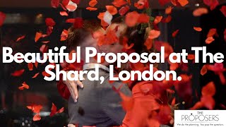 Beautiful Proposal at The Shard, London | The Proposers