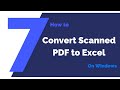 Best Way to Convert Scanned PDF to Excel | PDFelement 7