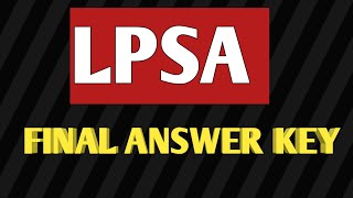 lpsa final answer key|lpsa|lpsa exam|lp  final answer key|simpler than you think|#lp|#lpsa|lpsa key