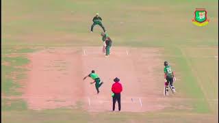 Pakistan U-19 fast bowler Amil Khan's brilliant bowling in the second ODI match against Bangladesh