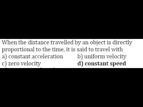 Are distance and time directly proportional?