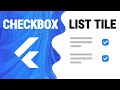 Flutter CheckboxListTile Widget