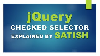 learn jQuery, Checkbox Radio Checked Explained #jquery #jquerytutorial #selectors