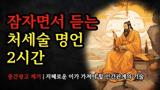 잠자면서 듣는 처세술 명언 2시간 | 지혜로운 이가 가져야 할 인간관계의 기술 | 중간광고 제거 | 명심보감, 묵자, 공자, 발타자르 그라시안, 쇼펜하우어