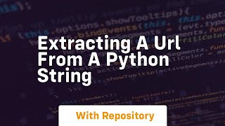 Extracting a url from a python string