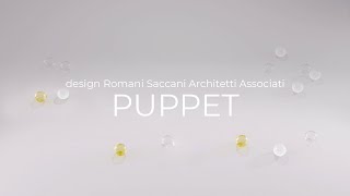 Vetreria Vistosi presents PUPPET a blown glass collection with an irregularly lined dégradé finish