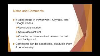 Creating Accessible Presentation: Features and Tools