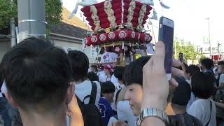 2023年７月16日 八尾高安夏祭り本宮神立太鼓台１回目の担ぎ合い松の馬場にて