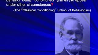 Behaviorism:  The Classical Conditioning-Pavlovian School
