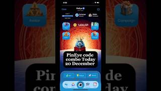 PinEye Secret Code Today 20 December | Pin Eye Bot Secret Code | PinEye Secret Code #shortsfeed #fyp