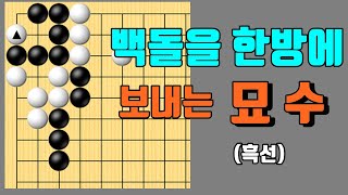 백돌 다섯점을 한방에 보내는 묘수! [바둑문제 #12]