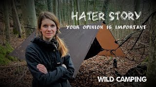 Forrest Overnighter - Campfire Story about hater - Vanessa Blank- Wild Woman Bushcraft 4K