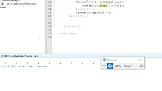 Multiplication Table - Java One
