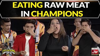 Eating Raw Meat In Champions With Waqar Zaka Grand Finale | Champions With Waqar Zaka