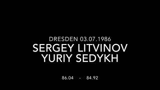 1986 Hammer Throw Litvinov 86.04 Sedykh 84.92