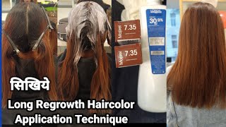 सिखिये Long Regrowth Haircolor Application Technique/ #haircolortutorial #haircutexpert Shyama's M