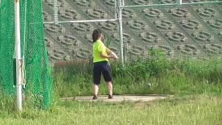 女子ﾊﾝﾏｰ投練習（H29.7.18創造学園　堤）